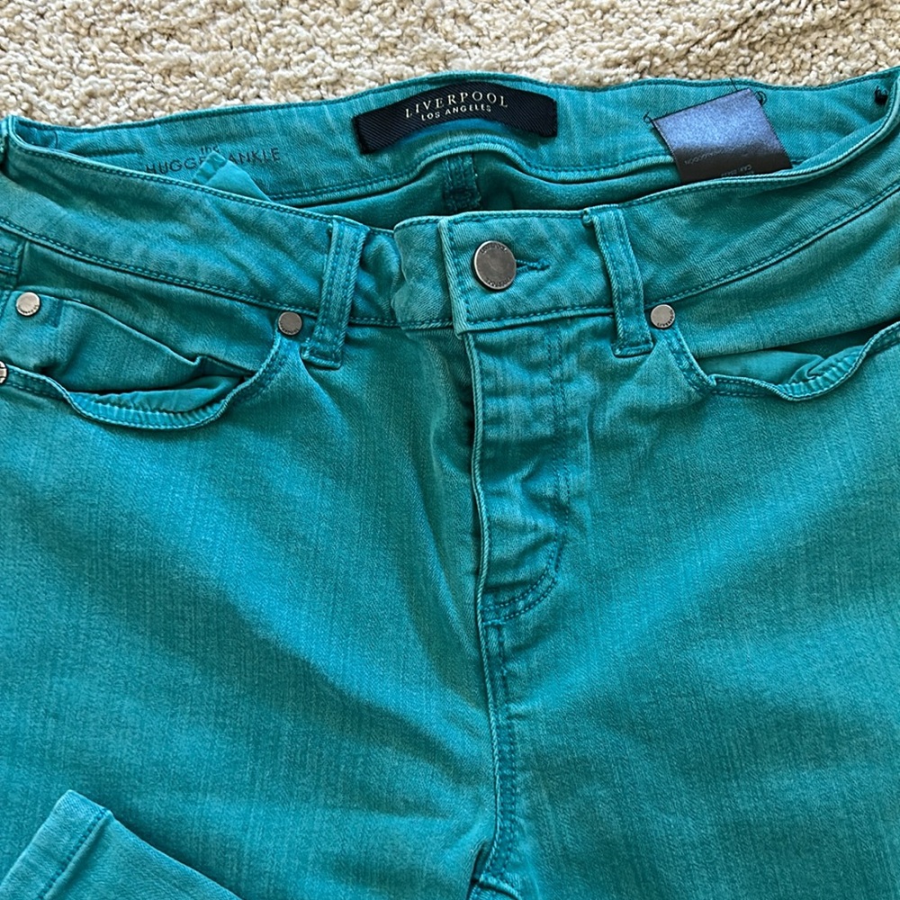 Liverpool Turquoise Pants - Picture 2 of 6